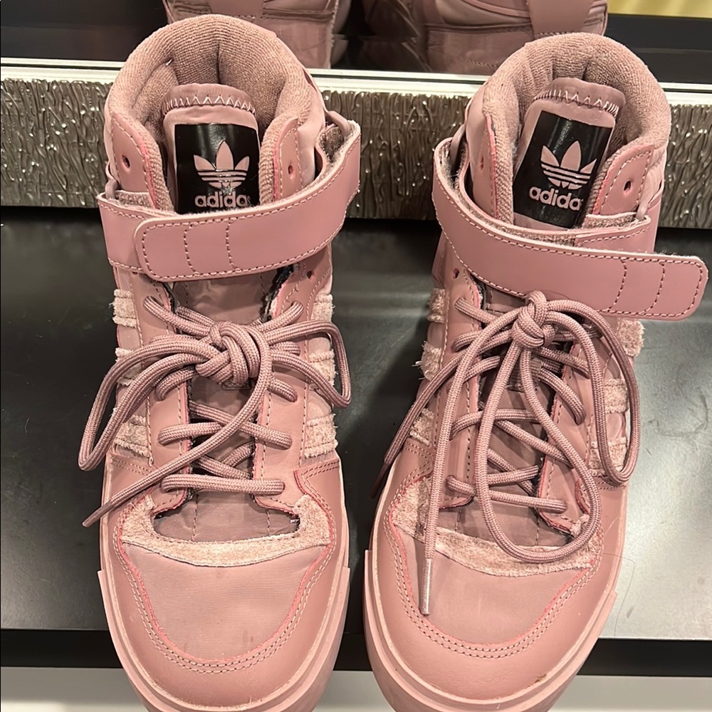 Adidas women’s Pink High-Top Sneakers